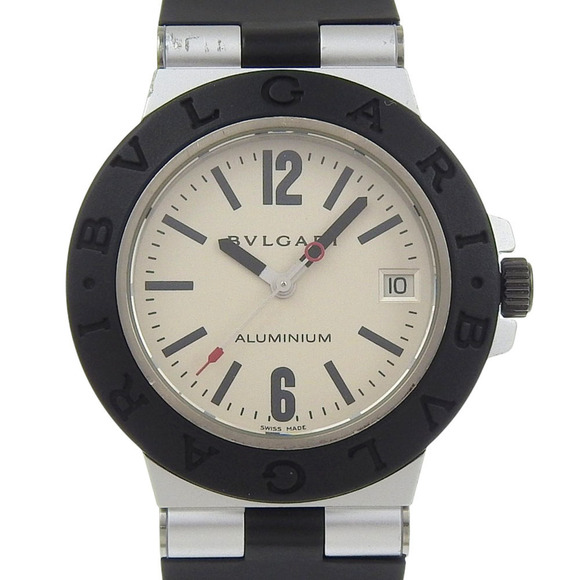 Bvlgari BVLGARI Aluminum Watch AL38TA and Rubber Black Automatic Analog D...